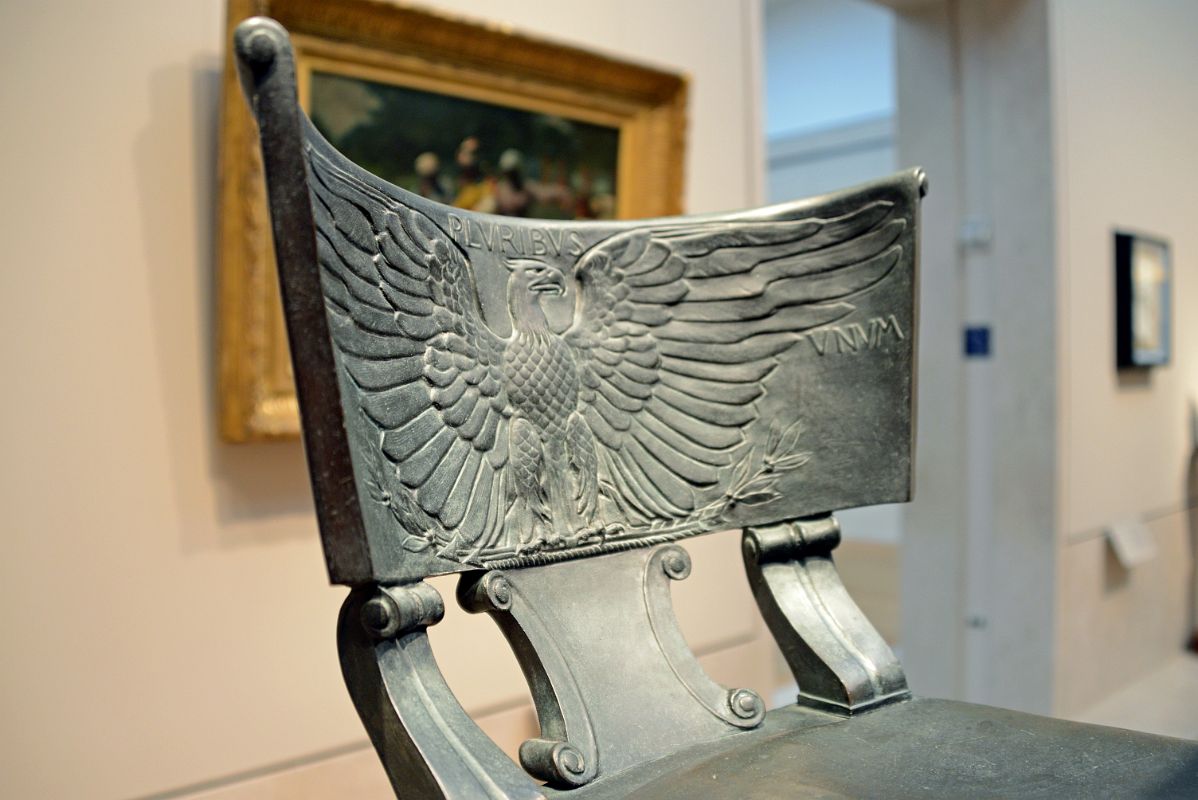 762C Standing Lincoln Bronze Statue Chair Close Up - Augustus Saint-Gaudens 1884-87 - American Wing New York Metropolitan Museum of Art